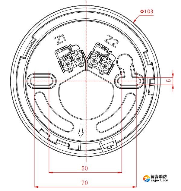 DZ-07探測(cè)器底座外形尺寸